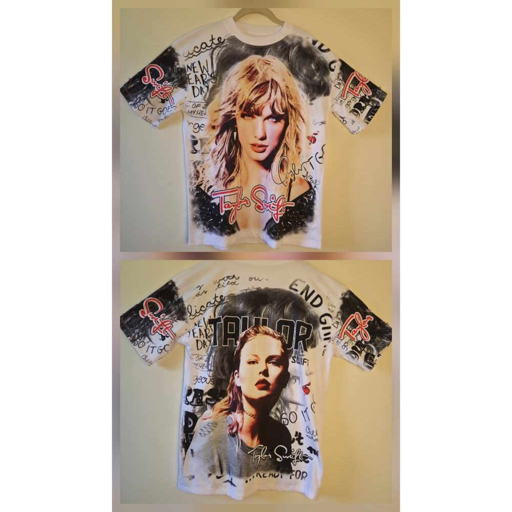 Taylor Swift Double-sided All-over Print T-shirt Reputation Tour Era 2017 Sz XL